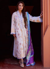 Farah Talib Aziz - Suay Luxury Lawn Embroidered'24 - Miva Ivory - 05