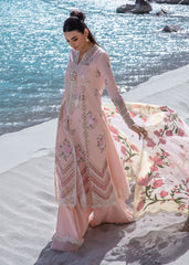 Crimson by Saira Shakira Embroidered Lawn Suits Unstitched 3 Piece CR2LS 3B-Forget Me Not - Sorbet Pink - Luxury Collection