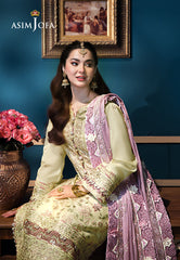 Fasana-E-Ishq By Asim Jofa Embroidered Lawn Suit Unstitched 3 Piece AJ24F AJFI-15 - Luxury Collection