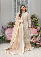 La more By Sardinia Embroidered Organza Unstitched Suit 3 Piece SRD23LM SR-101 Dazzel Dew – Wedding Collection