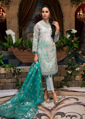 Zardaan – Guzillek Embroidered Organza Unstitched 3 Piece Suit GZK19ZD 05 Delicacy Persona – Luxury Collection