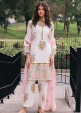 Broadway by Mahnur Embroidered Lawn Suits Unstitched 3 Piece MN25B D-02 Cherry Blossom – Summer Collection
