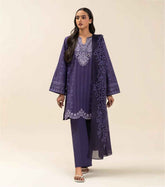 Beechtree Unstitched Embroidered Lawn 3 Piece Suit – MOONLIT SEA – Summer Collection
