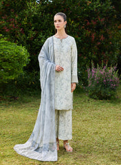 Baroque – Farasha Sorine Embroidered Lawn Unstitched 3Pc Suit BFL26- Palm Whisper