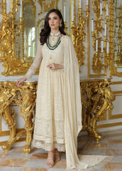 Merakish Luxury Chiffon Embroidered’23 – ST23-V9-MK Dove White