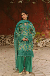 Ayzel by Afrozeh Embroidered Lawn Suits Unstitched 3 Piece D-05 Sanya – Core Collection
