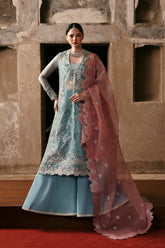 Kaashvi by Ayzel Unstitched Organza Embroidered Suits 3 Piece AAF25KW RAVINA AZW-25-V2-04 – Wedding Collection