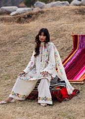 Meili by Zaha Unstitched Embroidered Lawn 3 Piece Suit ZK26UML ZL26-08B – Festive Collection