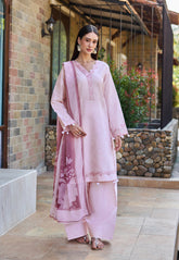 Baroque – Farasha Sorine Embroidered Lawn Unstitched 3Pc Suit BFL26- Cotton Blush