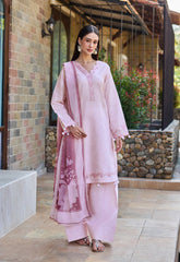 Baroque – Farasha Sorine Embroidered Lawn Unstitched 3Pc Suit BFL26- Cotton Blush