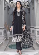 Merakish Luxury Chiffon Embroidered’23 – ST23-MK6 Raven Black