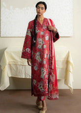 The Bare Minimum by Ayzel Embroidered Lawn Suit Unstitched 3 Piece AAF25BM D-07 Honey Rose – Summer Collection