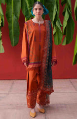 Laanem by Saira Rizwan Unstitched Lawn Embroidered 3 Piece Suit - SRLMPRT-3B- Azai-B Summer Collection