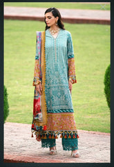 Sana Safinaz Embroidered Raw Silk Suits Unstitched 3 Piece S231-004B-CP – Luxury Winter Collection