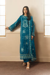Whisper by Ayzel Unstitched Embroidered Lawn 3 Piece Suit AAF26ULW Olive ZWU-0140-3PO – Eid Collection