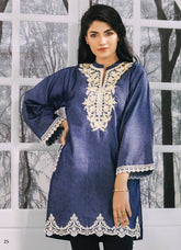Al-Zohab Denim Embroidered Exclusive Shirts – D-02