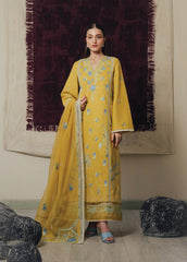 Daybreak by Afrozeh Unstitched Printkari Embroidered Lawn 3 Piece Suit AF26UDB D-10 SUNHAZE – Summer Collection