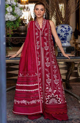 Flow Luxury by Crimson Unstitched Lawn Embroidered 3 Piece Suits -CRMFLXL-5 - Handmade Tale - Summer Collection