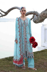 Kala Bagh By Hussain Rehar Unstitched Luxury Lawn Embroidered 3 Piece Suit - HRKBLXL-02- Sepher- Summer Collection