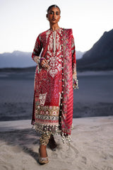 Sana Safinaz Embroidered Slub Suits Unstitched 3 Piece S241-007A-3CP – Luxury Winter Collection