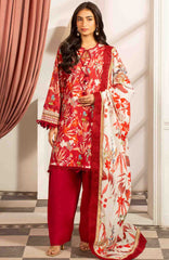 Mausummery Luxury Printed Lawn Unstitched 3 Piece Suit – MUSV2L3 – Amber – Summer Collection