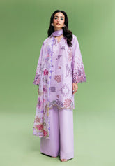 Zync by Florent Unstitched Embroidered Printkari Lawn 3 Piece Suit FL26UZP FZ-1A – Summer Collection