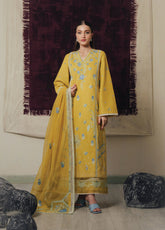 Daybreak by Afrozeh Unstitched Printkari Embroidered Lawn 3 Piece Suit AF26UDB D-10 SUNHAZE – Summer Collection