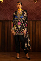 Sana Safinaz Embroidered Linen Suits Unstitched 3 Piece M243-017B-3CQ – Luxury Winter Collection