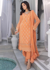 Merakish Luxury Chiffon Embroidered’23 – ST23-MK6 Orange Peel