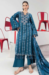 Mbasic by Maria B Unstitched Lawn Embroidered 3 Piece Suit - MBSCL-14B - Summer Collection