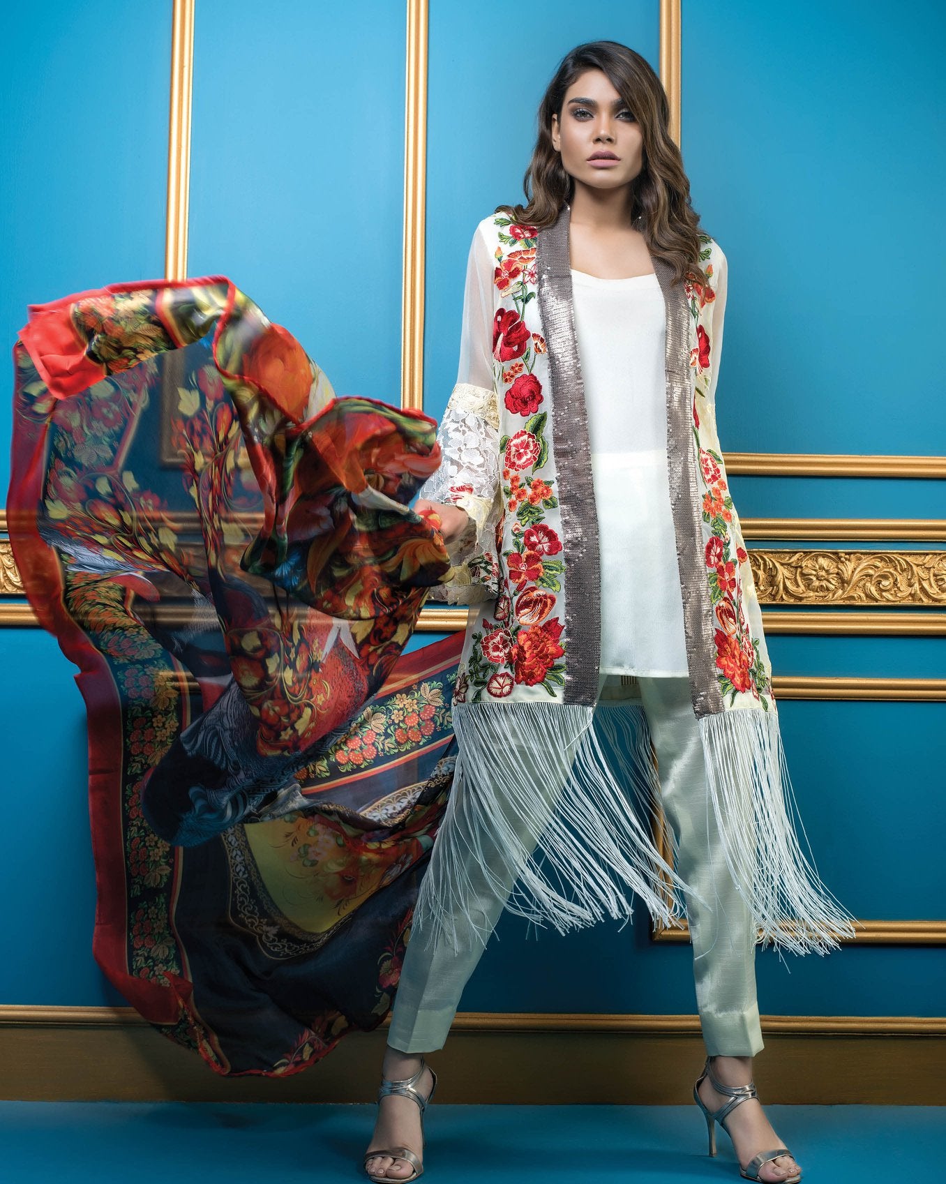 Satin Stitches by Al Dawood Textiles Pure Raw Silk Suits Unstitched 3 Piece ADTF AD-05 (Pure Raw Silk)- Formal Collection