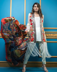 Satin Stitches by Al Dawood Textiles Pure Raw Silk Suits Unstitched 3 Piece ADTF AD-05 (Pure Raw Silk)- Formal Collection