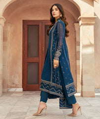 Merakish By Shahzeb Textiles Embroidered Chiffon Suits Unstitched 3 Piece ST25MK-V14- Eshal