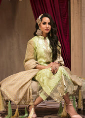 Zardaan – Guzillek Embroidered Organza Unstitched 3 Piece Suit GZK19ZD 03 Alluring Breeze – Luxury Collection