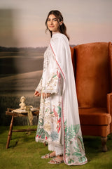 M Basic by Maria B Embroidered Arabic Lawn Suits Unstitched 3 Piece MB25PF MB-05 A – Summer Collection