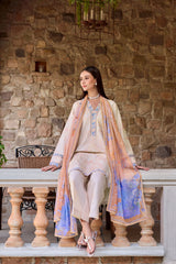 Baroque – Farasha Sorine Embroidered Lawn Unstitched 3Pc Suit BFL26- Peachy Charm