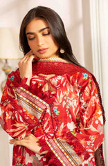 Mausummery Luxury Printed Lawn Unstitched 3 Piece Suit – MUSV2L3 – Amber – Summer Collection