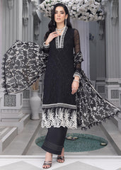 Merakish Luxury Chiffon Embroidered’23 – ST23-MK6 Raven Black