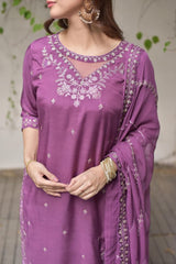 Nataliyah Purple Emb Set