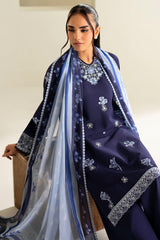 Baroque – Farasha Summer Weaves Embroidered Lawn Unstitched 3Pc Suit BFL26- Midnight Hue