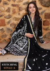 Noor By Saadia Asad Embroidered Linen Suits Unstitched 3 Piece NSA23WS D1 – Winter Collection