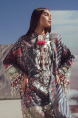 Sana Safinaz Embroidered Slub Suits Unstitched 3 Piece S241-007B-3CP – Luxury Winter Collection