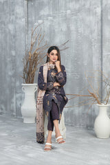 Tawakkal Fabrics Emboidered Viscose Suits Unstitched 3 Piece TWF25ST D-1298 – Winter Collection