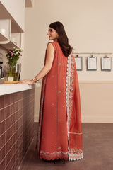Brewed by Ayzel Unstitched Embroidered Lawn 3 Piece Suit AAF26UBL Toffee ZWU-0142-3PO – Festive Collection