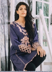 Al-Zohab Denim Embroidered Exclusive Shirts – D-05