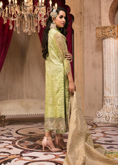 Zardaan – Guzillek Embroidered Organza Unstitched 3 Piece Suit GZK19ZD 03 Alluring Breeze – Luxury Collection