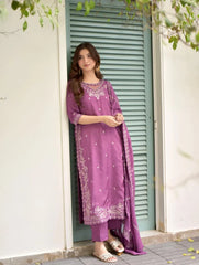 Nataliyah Purple Emb Set