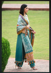 Sana Safinaz Embroidered Raw Silk Suits Unstitched 3 Piece S231-004B-CP – Luxury Winter Collection