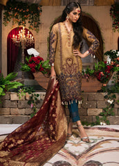 Zardaan – Guzillek Embroidered Khaadi Net Unstitched 3 Piece Suit GZK19ZD 04 Vivid Essence – Luxury Collection
