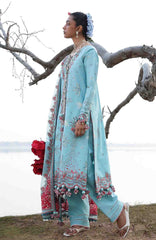 Kala Bagh By Hussain Rehar Unstitched Luxury Lawn Embroidered 3 Piece Suit - HRKBLXL-02- Sepher- Summer Collection